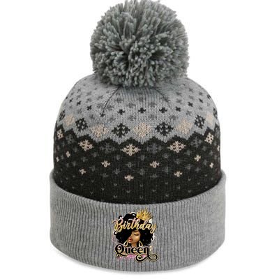 Melanin Birthday Queen African American Afro Girls Women The Baniff Cuffed Pom Beanie