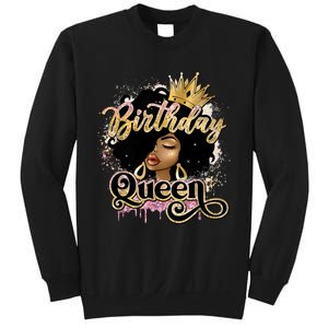 Melanin Birthday Queen African American Afro Girls Women Sweatshirt