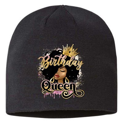 Melanin Birthday Queen African American Afro Girls Women Sustainable Beanie