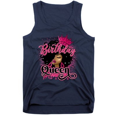 Melanin Birthday Queen African American Afro Girl Women Tank Top