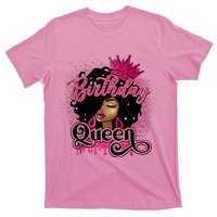 Melanin Birthday Queen African American Afro Girl Women T-Shirt