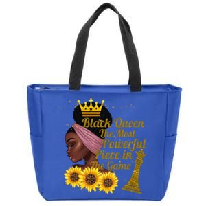 Melanin Black Queen African American History Month Gift Zip Tote Bag