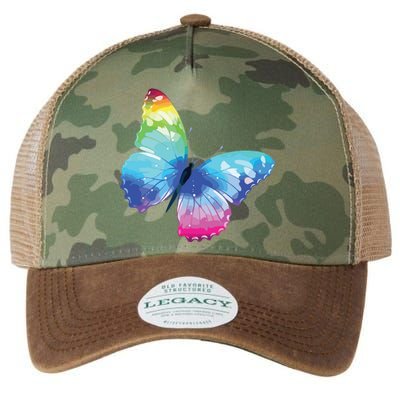 Monarch Butterfly Rainbow Cute Pastel Festival Rave Colorful Legacy Tie Dye Trucker Hat