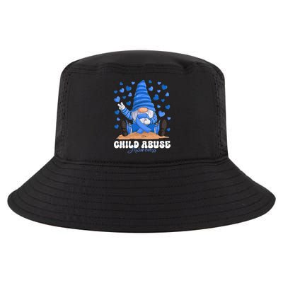 Messy Bun Ribbon Stop Child Abuse Prevention Awareness Month Cool Comfort Performance Bucket Hat