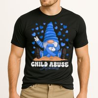 Messy Bun Ribbon Stop Child Abuse Prevention Awareness Month Cooling Performance Crew T-Shirt