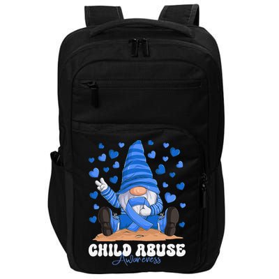 Messy Bun Ribbon Stop Child Abuse Prevention Awareness Month Impact Tech Backpack