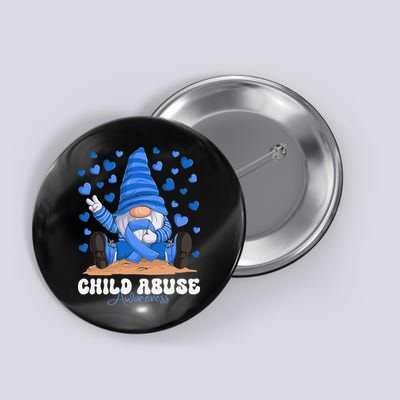 Messy Bun Ribbon Stop Child Abuse Prevention Awareness Month Button