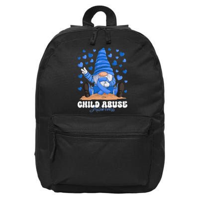 Messy Bun Ribbon Stop Child Abuse Prevention Awareness Month 16 in Basic Backpack