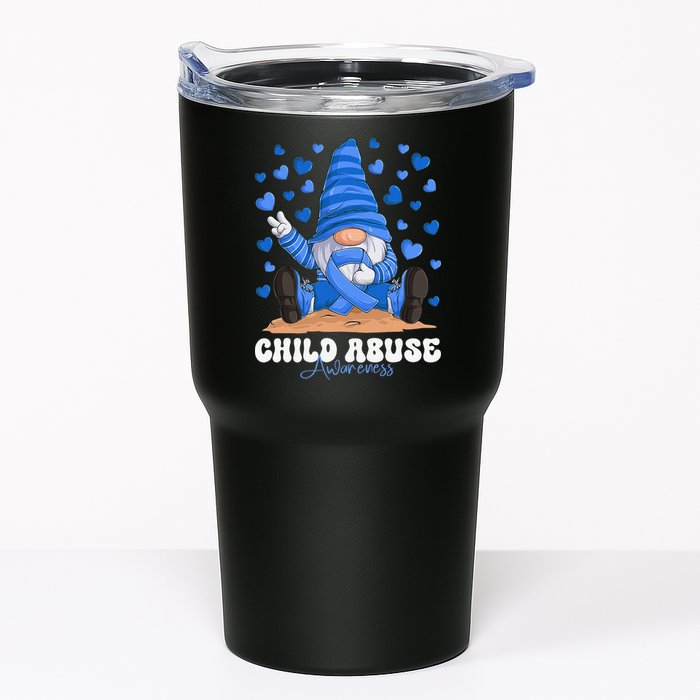 Messy Bun Ribbon Stop Child Abuse Prevention Awareness Month Tumbler