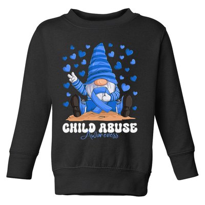 Messy Bun Ribbon Stop Child Abuse Prevention Awareness Month Toddler Sweatshirt
