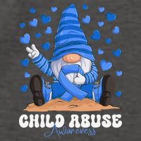 Messy Bun Ribbon Stop Child Abuse Prevention Awareness Month Vector Backpack