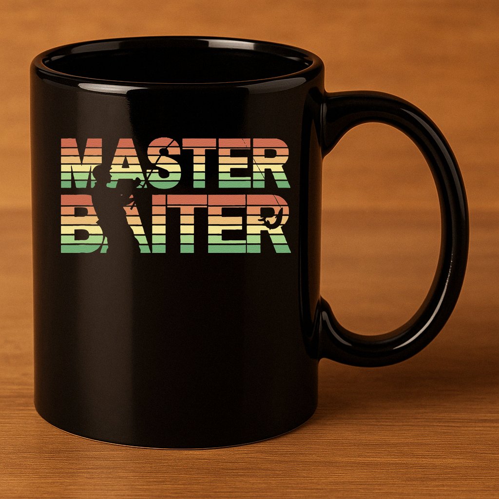Master Baiter Retro Funny Fishing 11oz C Handle Ceramic Mug