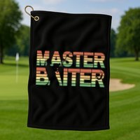 Master Baiter Retro Funny Fishing Golf Towel
