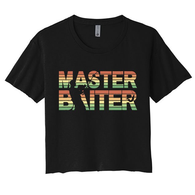 Master Baiter Retro Funny Fishing Crop Top