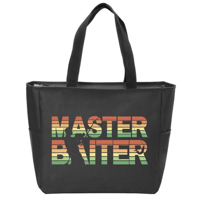 Master Baiter Retro Funny Fishing Zip Tote Bag