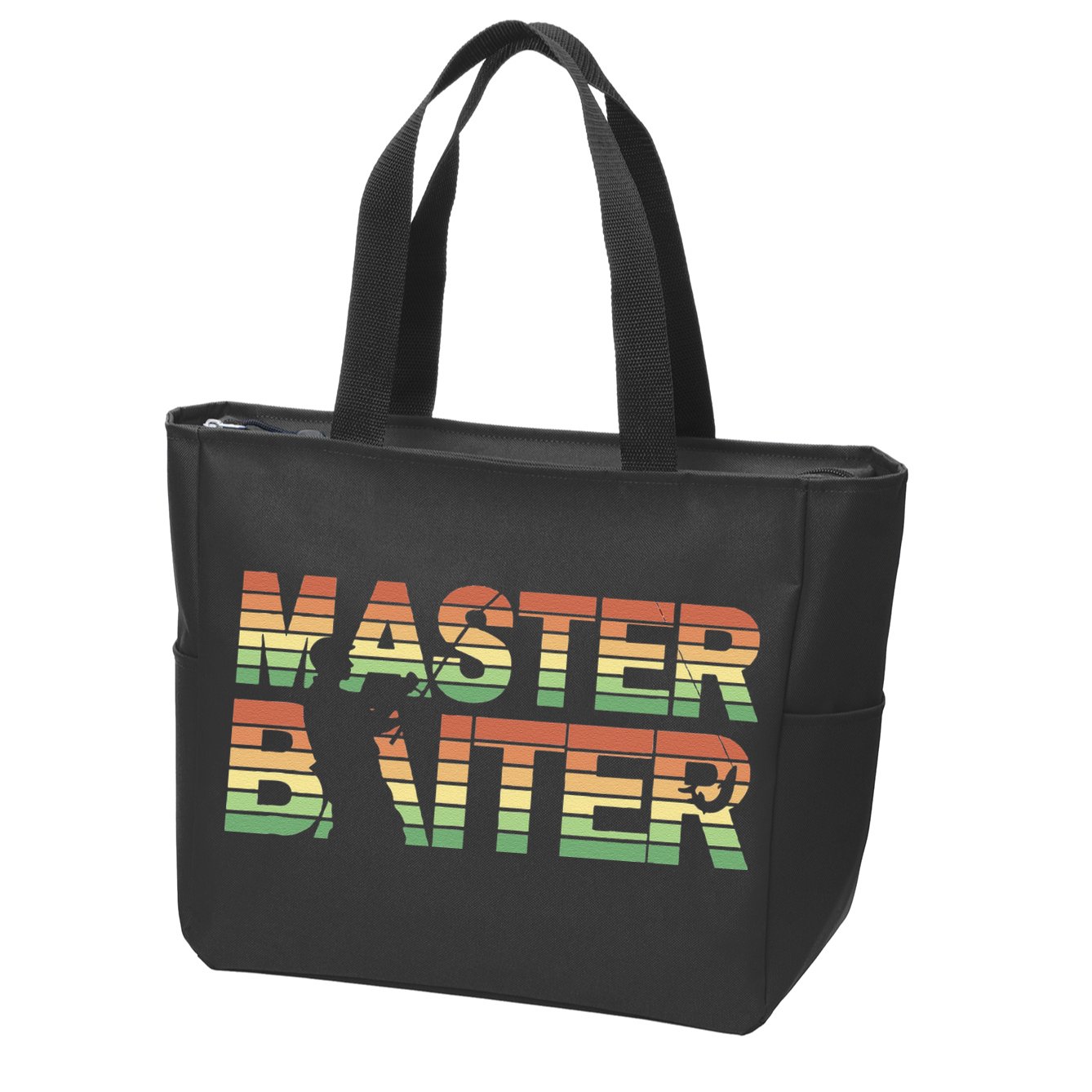 Master Baiter Retro Funny Fishing Zip Tote Bag