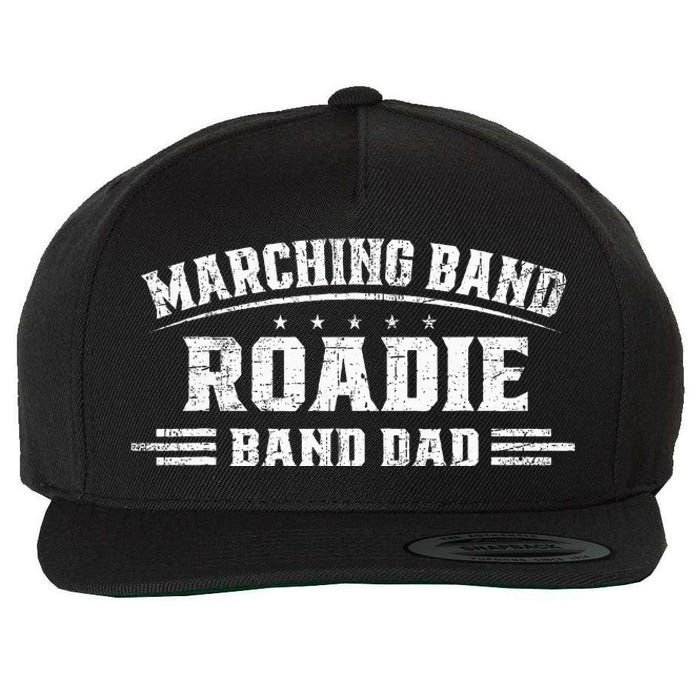 Marching Band Roadie Band Dad Marching Band Music Wool Snapback Cap