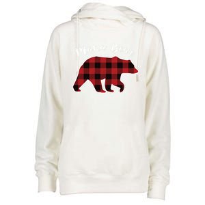 Mama Bear Red Plaid Christmas Pajama Family Mom Gift Meaningful Gift Womens Funnel Neck Pullover Hood