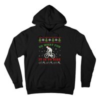 Mountain Bike Rider Oh What Fun Christmas Ugly Sweater Hoodie