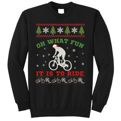 Mountain Bike Rider Oh What Fun Christmas Ugly Sweater Sweatshirt