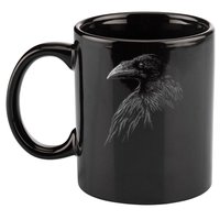 Mystical Black Raven Illustration Crow Artwork 11oz C Handle Ceramic Mug