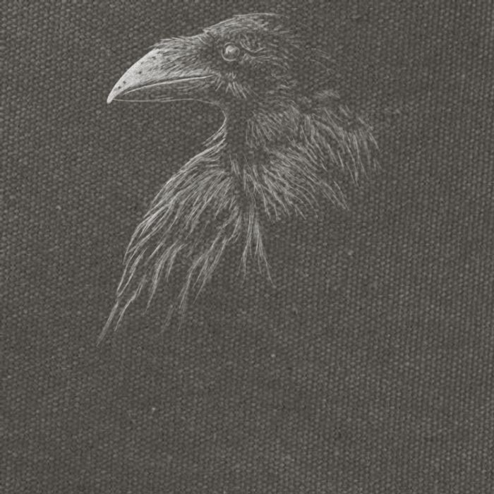 Mystical Black Raven Illustration Crow Artwork Cotton Canvas Backpack