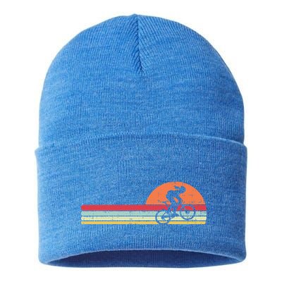Mountain Bike Retro Cycling Bicycle Rider Gift Cute Gift Sustainable Knit Beanie