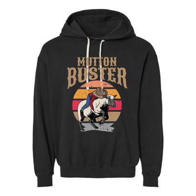 Mutton Busting Rodeo S.H.E.E.P Riding Event Buster Garment-Dyed Fleece Hoodie