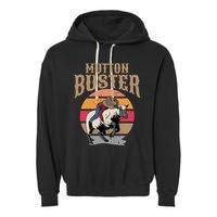 Mutton Busting Rodeo S.H.E.E.P Riding Event Buster Garment-Dyed Fleece Hoodie