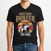 Mutton Busting Rodeo S.H.E.E.P Riding Event Buster V-Neck T-Shirt