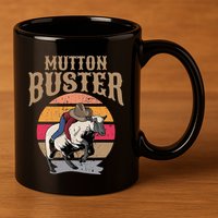 Mutton Busting Rodeo S.H.E.E.P Riding Event Buster 11oz C Handle Ceramic Mug