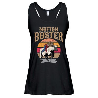 Mutton Busting Rodeo S.H.E.E.P Riding Event Buster Ladies Essential Flowy Tank