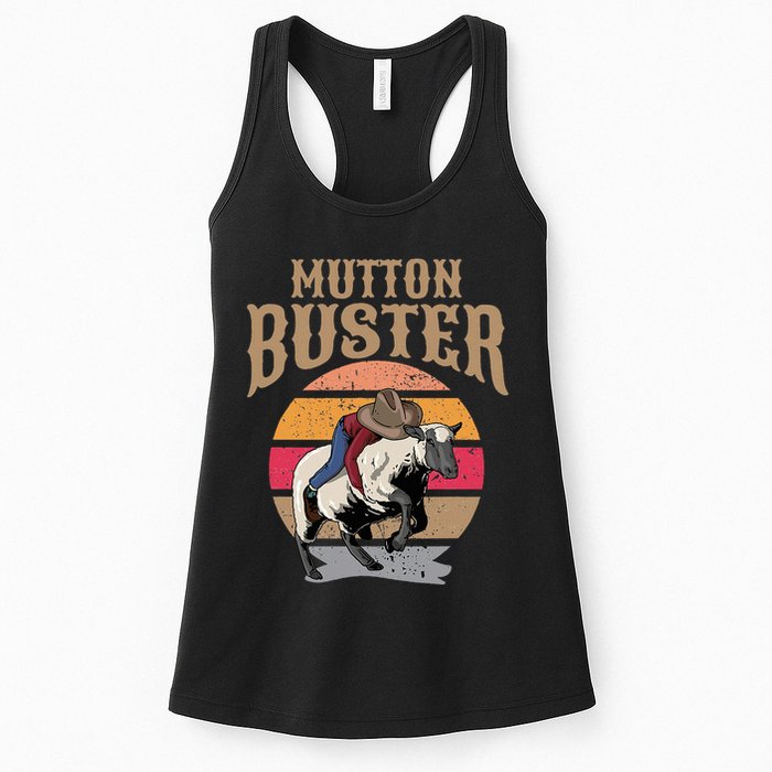 Mutton Busting Rodeo S.H.E.E.P Riding Event Buster Womens Tank Top