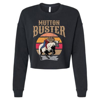 Mutton Busting Rodeo S.H.E.E.P Riding Event Buster Cropped Pullover Crew