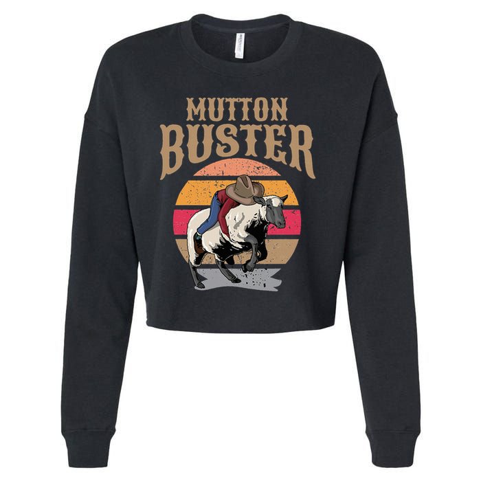 Mutton Busting Rodeo S.H.E.E.P Riding Event Buster Cropped Pullover Crew