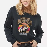 Mutton Busting Rodeo S.H.E.E.P Riding Event Buster Cropped Pullover Crew