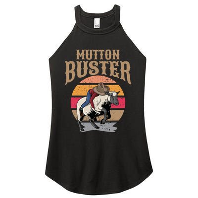 Mutton Busting Rodeo S.H.E.E.P Riding Event Buster Women's Perfect Tri Rocker Tank