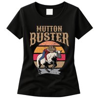 Mutton Busting Rodeo S.H.E.E.P Riding Event Buster Womens T-Shirt