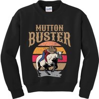 Mutton Busting Rodeo S.H.E.E.P Riding Event Buster Kids Sweatshirt