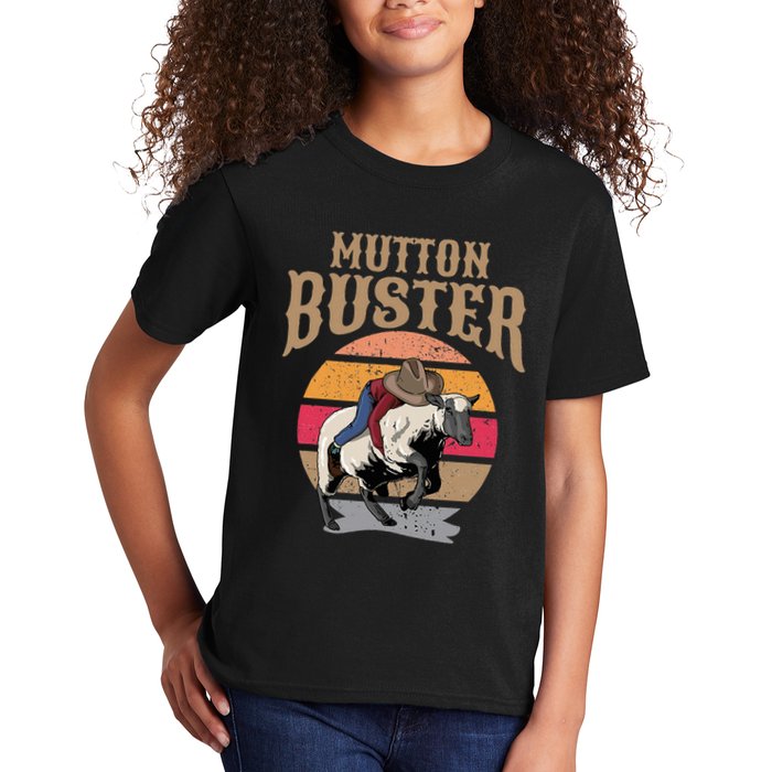 Mutton Busting Rodeo S.H.E.E.P Riding Event Buster Kids T-Shirt