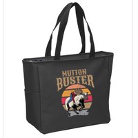 Mutton Busting Rodeo S.H.E.E.P Riding Event Buster Zip Tote Bag