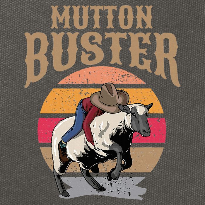 Mutton Busting Rodeo S.H.E.E.P Riding Event Buster Cotton Canvas Backpack