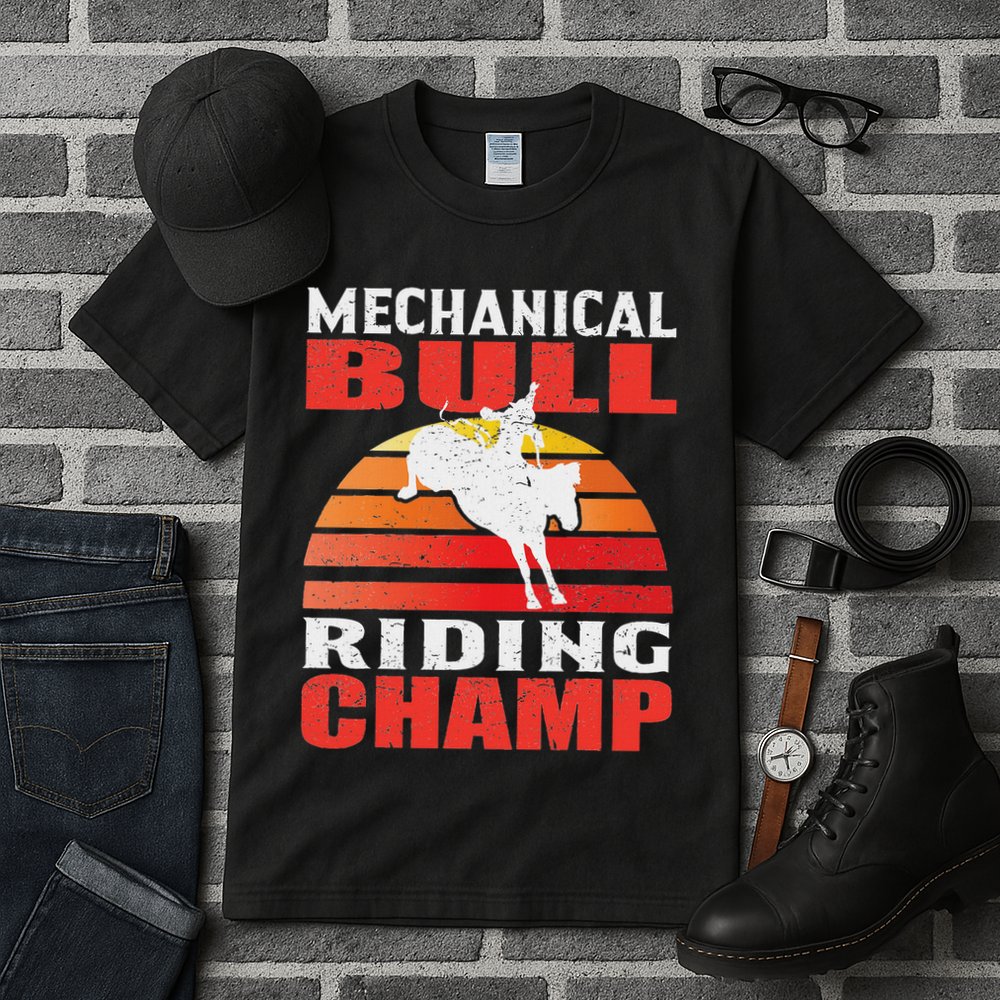 Mechanical Bull Riding Tall T-Shirt