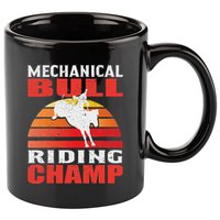 Mechanical Bull Riding 11oz C Handle Ceramic Mug