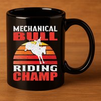 Mechanical Bull Riding 11oz C Handle Ceramic Mug