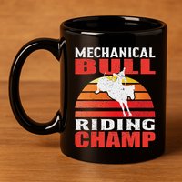 Mechanical Bull Riding 11oz C Handle Ceramic Mug