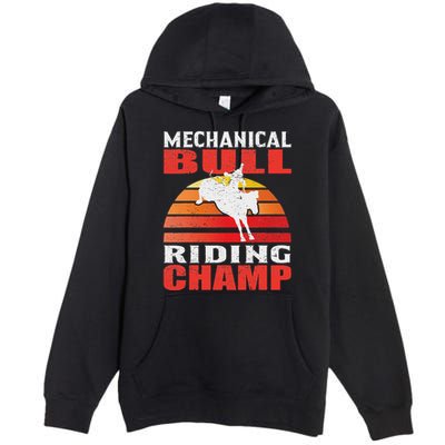 Mechanical Bull Riding Premium Pullover Hoodie