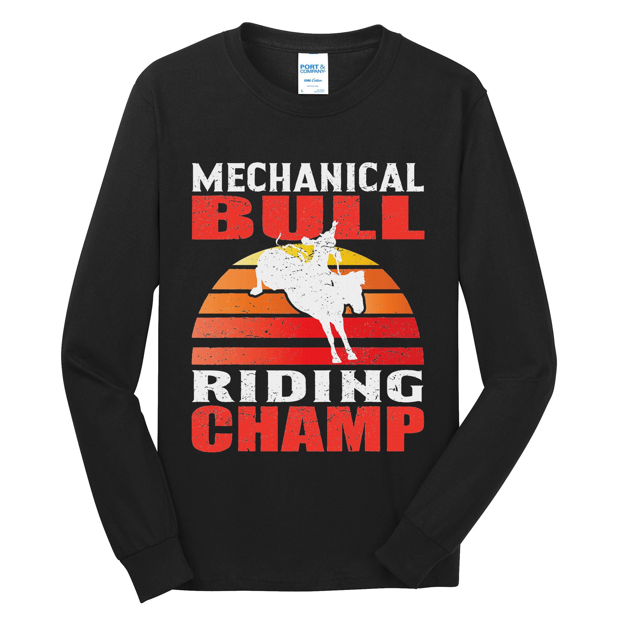 Mechanical Bull Riding Tall Long Sleeve T-Shirt