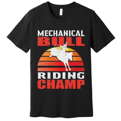 Mechanical Bull Riding Premium T-Shirt