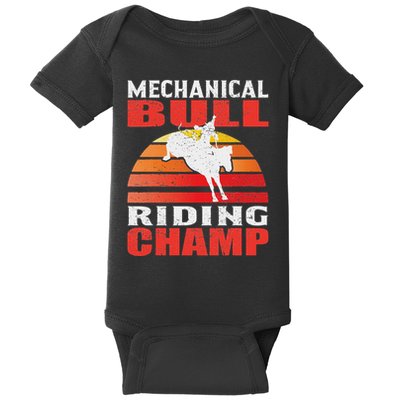 Mechanical Bull Riding Baby Bodysuit